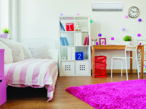 A child's room with a mini-split in Hudson, OH